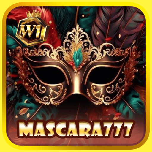 Imagem promocional da MASCARA777 mostrando a plataforma e suas vantagens